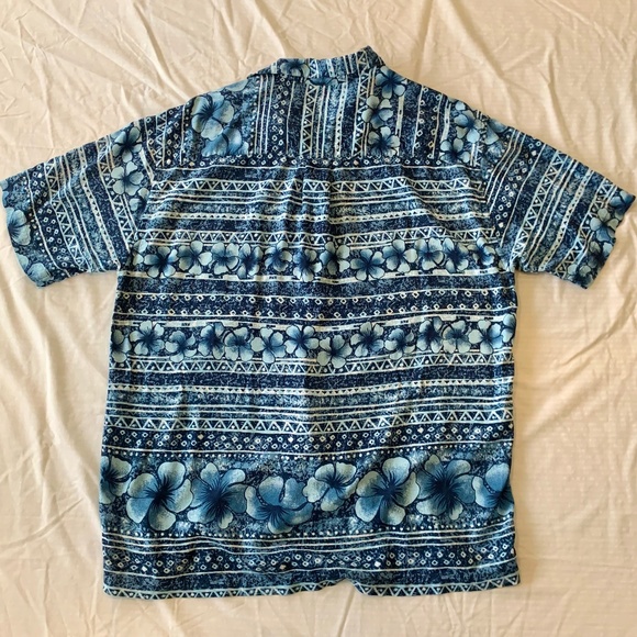 OP Ocean Pacific Tropical Hawaiian Button Down Shirt Large - Picture 3 of 3